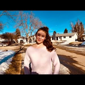 purple sweater from garage